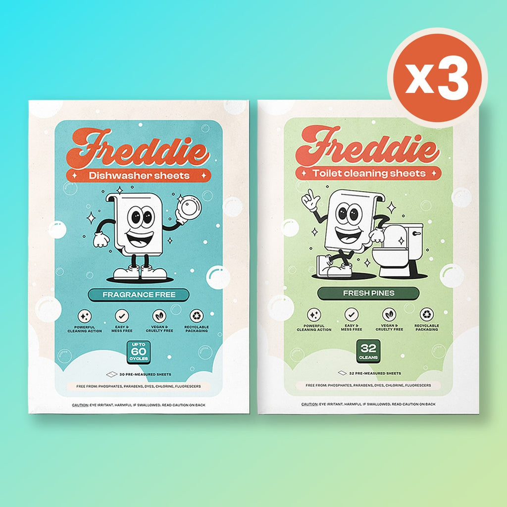 3x Dishwasher Sheets + 3x Toilet Cleaning Sheets Bundle -